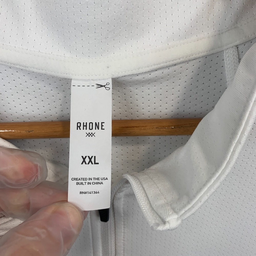 Rhone Pullover Mens Size 2XL White 1/4 Zip Performance Long Sleeve Golf Active - Picture 3 of 8